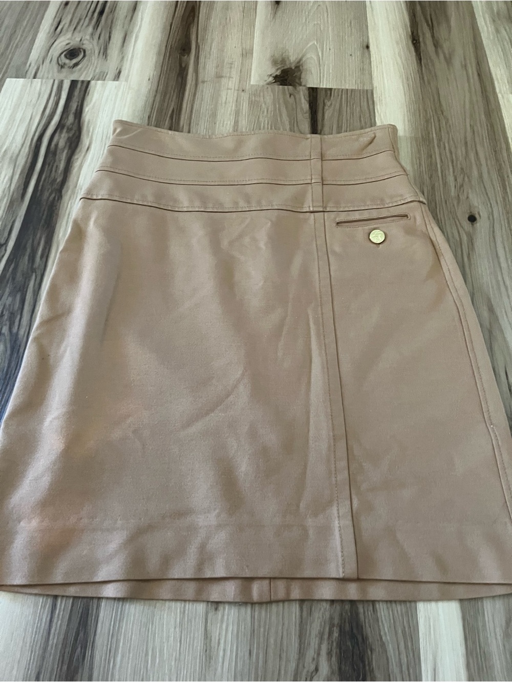 Z SPOKE Zac Posen New York Tan Khaki Pencil Skirt Knee Length 30” Waist